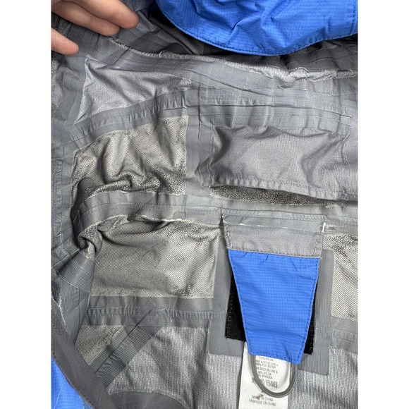 The North Face Jacket Womens Small Blue Gray HyVent Hooded Waterproof Rain Shell - Picture 7 of 7